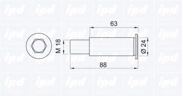IPD 13-0660 Bearing Journal, tensioner pulley lever